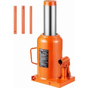 VEVOR Hydraulic Bottle Jack, 50 Ton/110231 lbs Welded Bottle Jack with 11''-17.32'' Lifting Range & 3-Section Long Handle, for Car, Pickup, Truck, RV, Auto Repair, Industrial Engineering (50T)