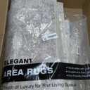 Abstract Area Rug 8x10 Washable - Large Living Room Bedroom Rugs with Non Slip Backing Indoor Low Pile Stain Resistant Carpet for Dining Room Office Nursery Soft Modern Home Decor Floor Mat 8x10 Beige