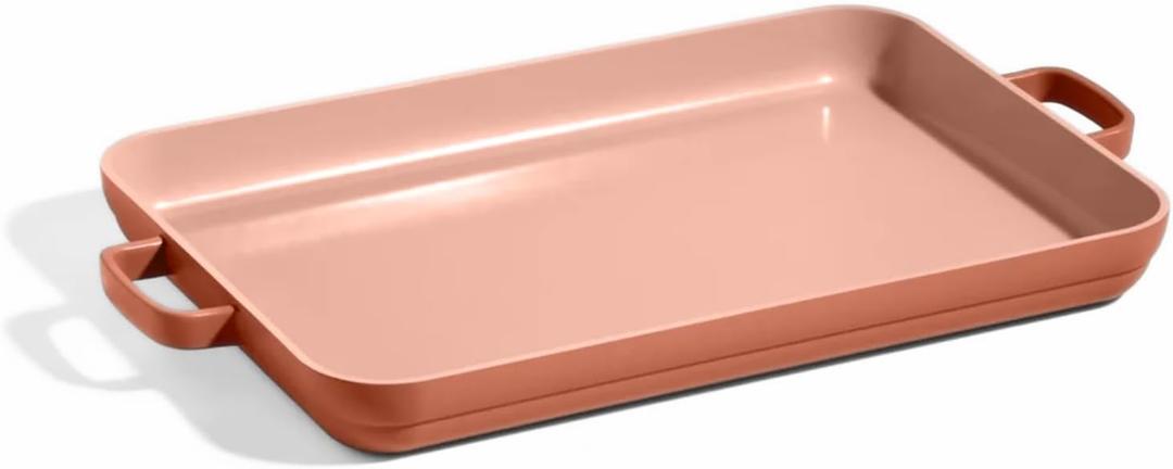 Our Place Griddle Pan - Versatile Nonstick Ceramic Sheet Pan & Stovetop Griddle | Toxin-Free, Dual-Use, with Ergonomic Handles | 5 Qt Capacity, Oven Safe Up to 450F | Spice, 5 Quarts