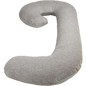 Snoogle Chic Jersey - Snoogle Replacement Cover with Zipper for Easy Use - Heather Gray