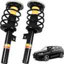 2pcs Front Shock Absorbers Assembly Compatible with F25 X3 2011-2017 F26 X4 2015-2018 xDrive28i xDrive35i 31316796315 31316796316 Left Right Suspension Struts and Coil Spring without EDC