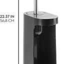 iDesign Toilet Brush with Holder and Storage Compartment - Matte Black