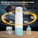 Portable Bottle Warmer for Travel, Bottle Warmer On The Go with Quick Heating, Preset Modes and Precise Temperature Control, Water & Milk Warmer with Long Battery Life, Blue
