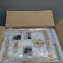 6-Light Gold Pendant Light, Modern Farmhouse Dining Room Light Fixtures Over Table, Industrial Metal Geometric Kitchen Chandelier for Entryway Hallway Foyer Bedroom