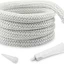 Outdoor Wood Furnace Door Seal Kit Replacement for Central Boiler 5036,HF60,5648,6048,4030,High Temperture Resistant Wood Stove Door Gasket Rope(2 oz Door Seal Caulk/10 ft Gasket Rope)