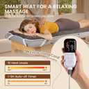 Bearhug Massage Table Warmer Heating Pad 30 x 71, Dark Grey Sherpa Wool Dual-Zone Heating Pad with 1-9 Hours Timer & 10 Heating Levels, LED Controller, Machine Washable