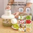 JOYHILL Electric Grape Peeling Machine, Automatic Fruit and Garlic Peeler for Grape Tomato Cherry, 50W Motor with Stainless Steel Blades, Rechargeable Cordless Kitchen Peeling Tool (White-1PC)