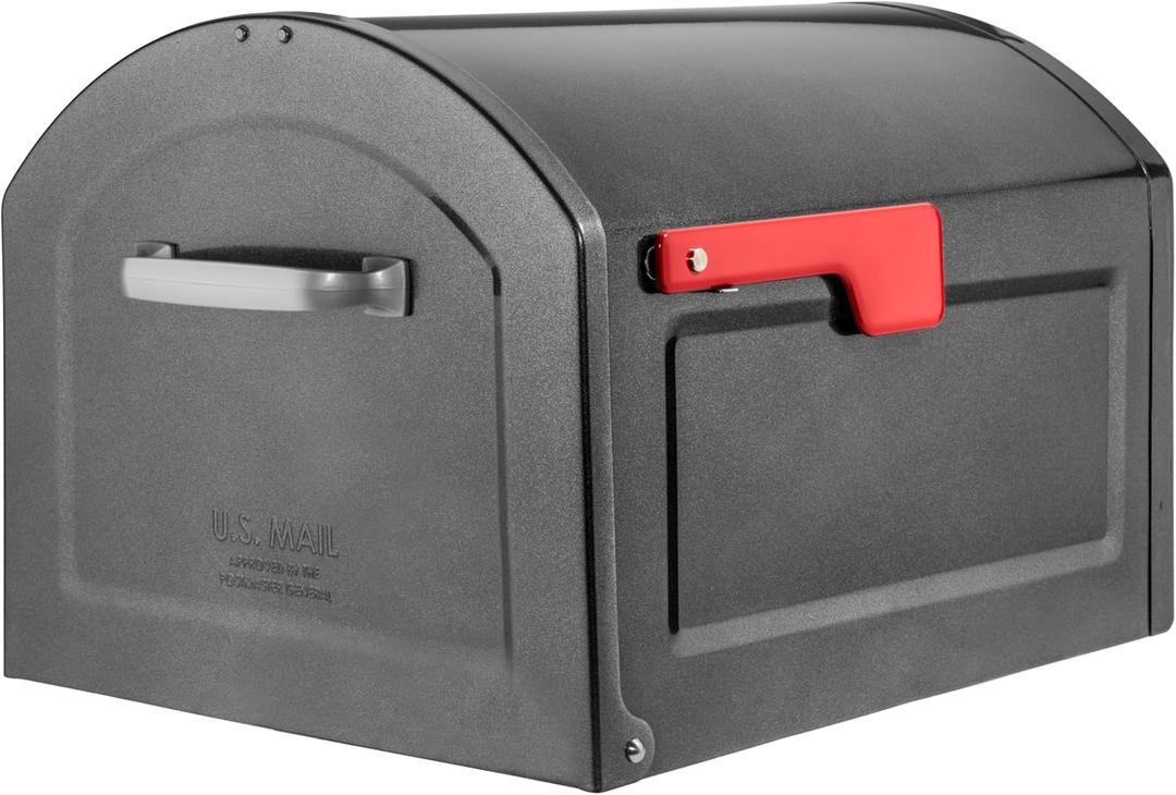 Architectural Mailboxes 950020P-10 Centennial Post Mount Mailbox, Extra Large, Pewter