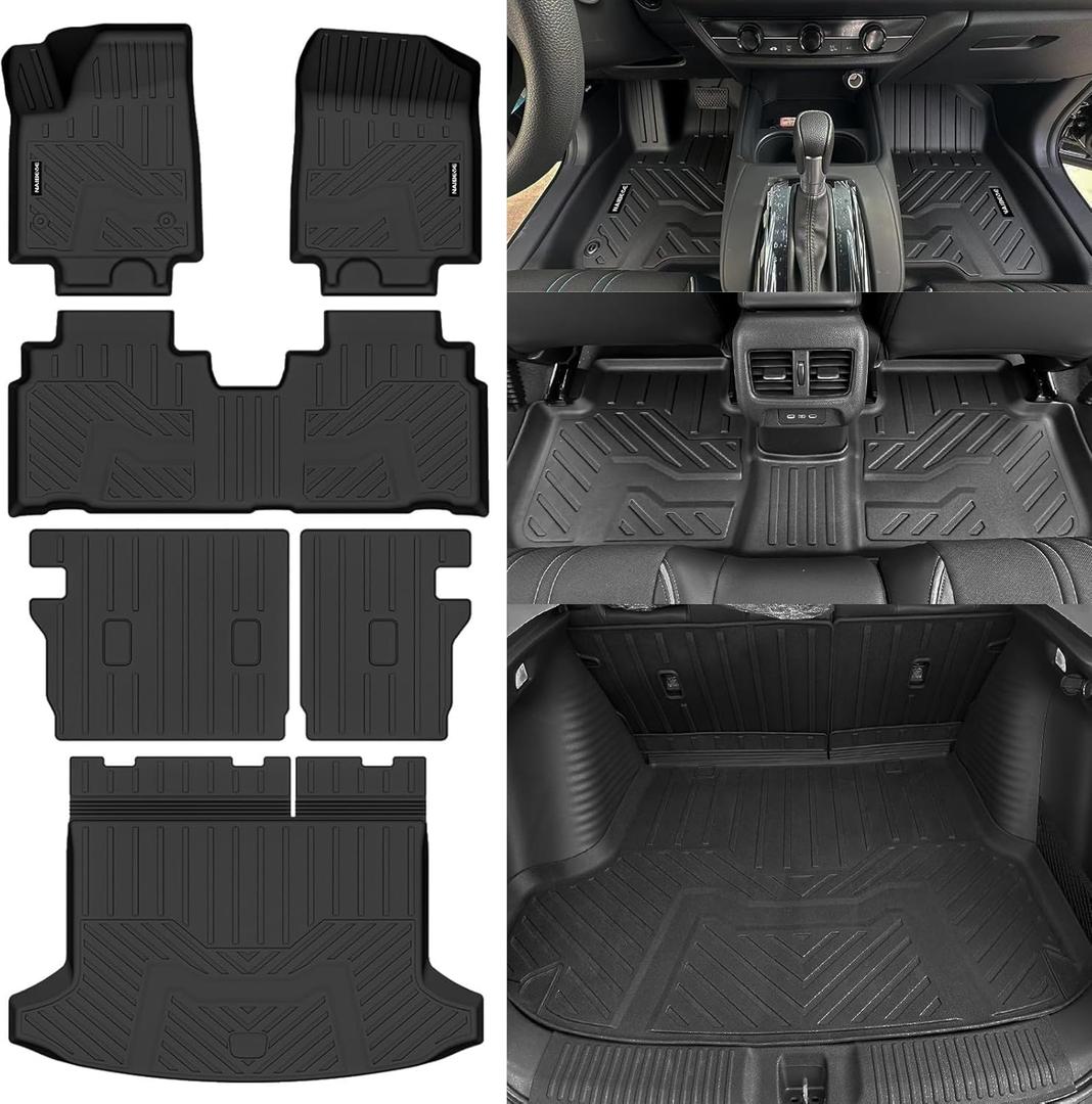 Naibeve Floor Mats for 2024 2025 2026 Honda Prologue/Chevrolet Chevy Blazer EV - All Weather Custom for Honda Prologue Floor Mats Trunk mat Backrest Mats Interior Accessories