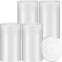 200 Pcs Clear Flat Lids Plastic Disposable PET Cup Lids with Straw Slot Fits for 12 oz, 16 oz, 20 oz and 24 oz Cups for Summer Iced Coffee, Ice Cream, Slush, Milkshake, Party Supplies