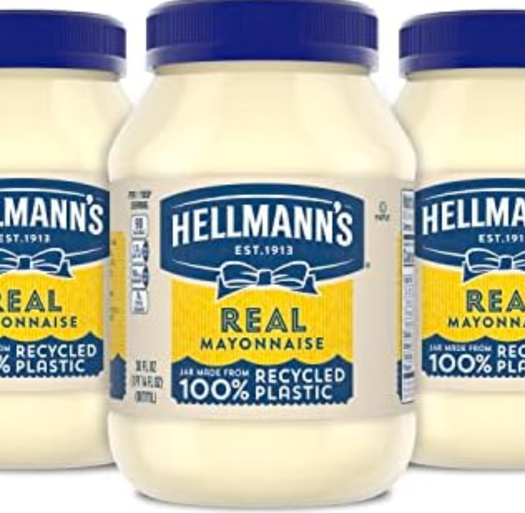 Hellmann's Mayonnaise 3 Count Real Mayo For a Creamy Condiment for Sandwiches and Simple Meals Gluten Free, Made With Cage-Free Eggs 30 oz BBD 03/30/2025