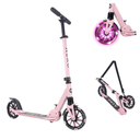 Aero Big Wheels Kick Scooter for Kids 6+, Teens & Adults | Light Up Wheels, Hand Brake, Rubber Deck Mat & Shock Absorption | Foldable & Height Adjustable