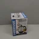 Farberware Electric Coffee Percolator, FCP240, Stainless Steel Basket, Automatic Keep Warm, No-Drip Spout, 4 Cup, Black/Silver