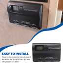USTAR Upgraded RV 6536A3351 Digital Thermostat Compatible with Coleman Mach, Two-Stage Digital Thermostat Fit for Heat Pump and Gas Furnace, Wall-Mounted Black