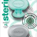 Steripod Clip-On Toothbrush Protector with Peppermint Essential Oils, Keeps Toothbrush Fresh and Clean, Travel Accessories, Fits Most Manual and Electric Toothbrushes, 2 Count (Teal,Grey)