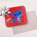 2 x Lilo and Stitch Valentine's Lollipops, Individually Wrapped Strawberry Suckers, Vday Candy Gift Set, 1.41 Ounces (EXP 07/27/27)
