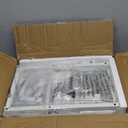 Furologee White Entryway Table, 38'' Console Sofa Table with 3 Fabric Drawers, Industrial Entry Way Table with Storage Shelves, Display Shelf for Living Room, Hallway, Entrance, Foyer