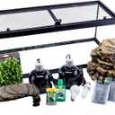 Tetra Aquatic Turtle Deluxe Kit 20 Gallons, aquarium With Filter And Heating Lamps, 30 IN (NV33230)