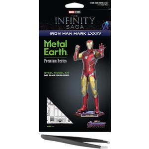 Metal Earth Premium Series Marvel Iron Man Mark LXXXV 3D Metal Model Kit Bundle with Tweezers Fascinations