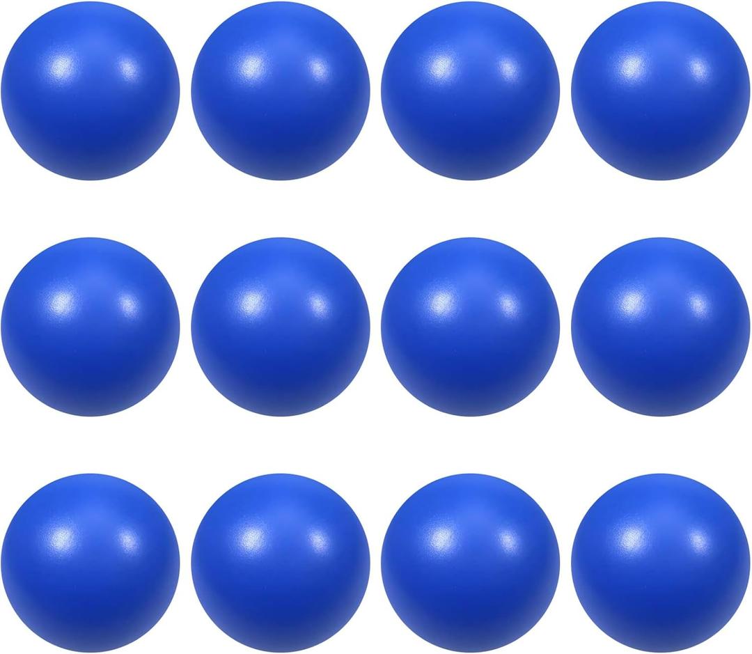 12 Pcs Blue Foam Stress Ball Squeeze Stress Relief Balls for Kids and Adults Hand Exercise Sensory Relief Toys for Anxiety ADHD Autism Blue