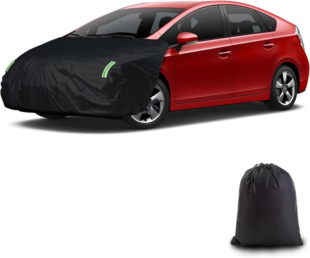 Universal Car Engine Cover for SUV/Jeep (L:138-181in x 63-71in), Car Hood Cover with Reflective Straps, Elastic Band & Hook