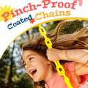 Heavy Duty Swing Seat, 66" Rust-Resistant Chains with 30" PPC-Coated Section, Swing Set Accessories Replacement with Quick Links, Kids Swings Supports 330 lbs for Outdoor Playground, Blue