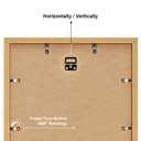 13x13 Collage Frame with 6 Openings 4X6 Pictures, Multiple Picture Frame with Mat, Wall or Tabletop Decor, Natural Wood Grain,2 Pack