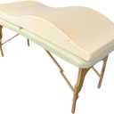 Lash Bed Topper Ergonomic Memory Foam Pad with Plush Cover, Spa Table Cushion for Eyelash Tech, Salon Mattress for Beauty Beds, Compatible with Massage and Spa Setups 28/70" (71/178 cm), Beige