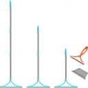 Carpet Rake for Pet Hair Removal - 3 in 1 Pet Hair Removal Tool Kit with Magic Brush, Scraper & 60 Adjustable Rubber Broom, Dog Cat Fur Remover for Carpets Rugs Mats Couch