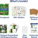2 x Skillmatics Scrapbooking Kit & Origami Puzzle Book - 48 DIY Folding Puzzles with Fun Fact Encyclopedia, STEM Learning & Travel Toy, Brain Teasers, Educational Gifts for Ages 6, 7, 8, 9, 10 and Up