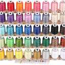 40 Spools Polyester Machine Embroidery Thread Kit 500M Colors Compatible with Brother Colors
