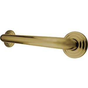 Kingston Brass DR314242 Designer Trimscape Restoration Decor 24-Inch Grab Bar with 1.25-Inch Outer Diameter, Polished Brass