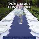 Navy Blue Plastic Disposable Table Runner. 5 Pack 14 x 108 inch. Scallop Table Runner Adds A Pop of Color to Your Party Table, by Swanoo