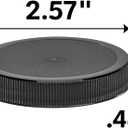 The Kombucha Company, 63mm - (63/400) Plastic Lids  Wide Mouth Jar Caps with Foam Seal  Leak-Resistant, Food-Safe, Fits 63-400 Jars (Containers not Included) (Black, 3 Pack)