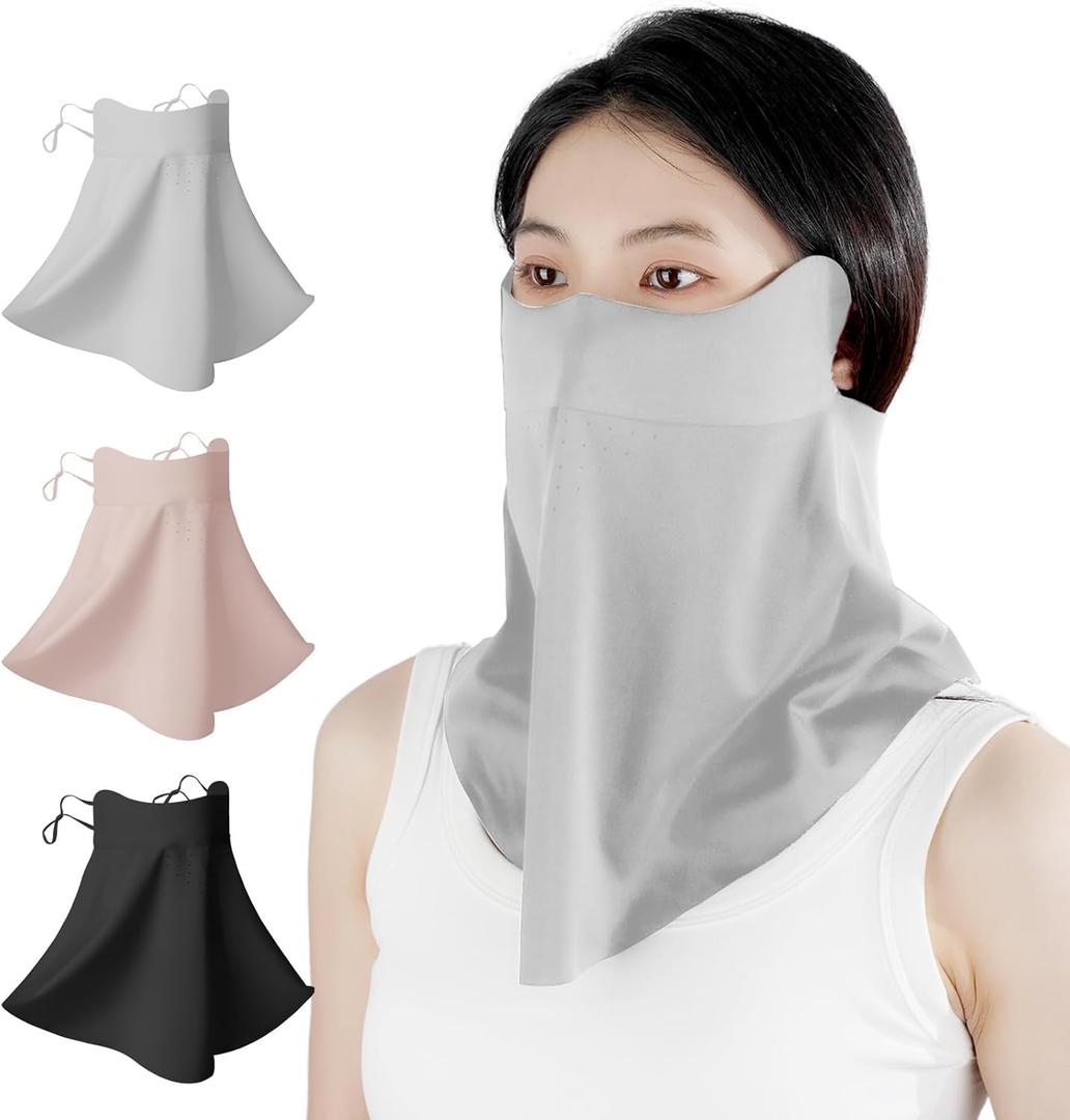 UV Sun Protection Face Mask with Neck Coverage UPF 50+ Face Shield Breathable Design for Summer Outdoor Activities