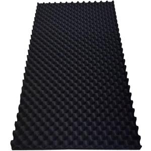 YXIJZLG 1PCS Acoustic Panels,48"X"24X2" Egg Crate Foam Soundproof Foam Wall Panels,High Density Fireproof Noise Cancelling Foam Studio Foam Panel,Sound Panels, Soundproof Studio WedgesBlack