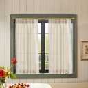 jinchan Pinch Pleated Linen Blend Curtains 45 Inch 2 Panels Light Filtering Modern Farmhouse Back Tab Drapes for Kitchen Bathroom Beige (38"W x 45"L (Pack of 2))