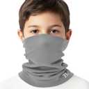 YANIKY Winter Kids Neck Warmer, Warm Kids Scarf Soft Neck Gaiter, Windproof Face Cover Ski Mask for Boys Girls (Light Gray)