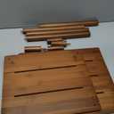 LEJANEOYE Outdoor Side Table, 2-Tier Small Outdoor Table for Patio, Adirondack Side Tables for Outside or Indoor, Bamboo End Table for Pool, Porch, Weather Resistant Easy Maintenance,Brown