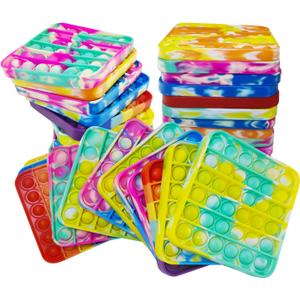 12 PCS Pop Fidget Sensory Toys for Party Favors, Stress Relief Pressure Relieving Toys for Kids, Birthday Gifts and Classroom Game Prize Supplies, Christmas Party Gift for Kid and Adults