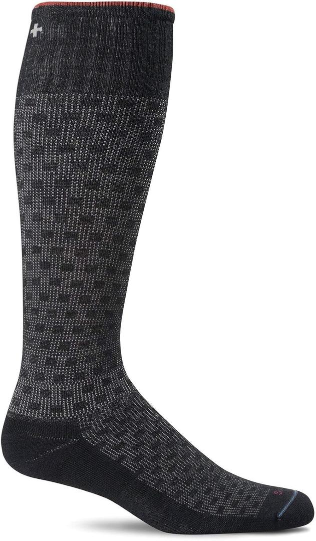 Sockwell Men's Shadow Box Moderate Graduated Compression Sock L/XL