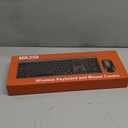 Wireless Keyboard and Mouse Combo, Full Size Keyboard and Mouse, Long Battery Life, Optical Mouse, 2.4G Lag-Free Cordless Mice Keyboard Set Ultra Slim Design for Computer, Laptop, PC, Mac, Windows (Gray Black)