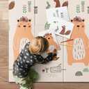 UANLAUO Foldable Baby Play Mat for Babies 6-12 Months, Foam Playmat for Floor 59 x59 Babies Kids Play Mat - Reversible Lightweight Easy Storage and Travel, Waterproof Activity Playmats for Toddlers