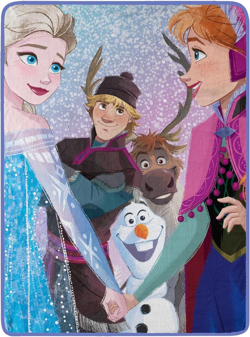 Northwest Frozen Micro Raschel Throw Blanket, 46" x 60", New Family