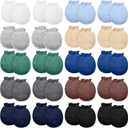 20 Pairs Newborn Baby Boys Girls Mittens 0-6 Months Infant Toddler Mittens No Scratch Solid Color Gloves