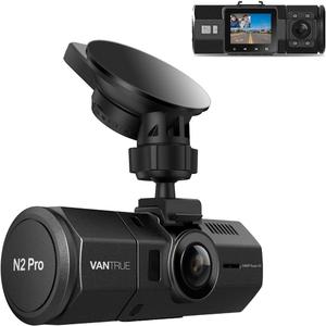Vantrue N2 Pro Uber Dual Dash Cam Infrared Night Vision, Dual Channel 1080P Front and Inside, 2.5K Single Front Car Accident Dash Camera, 24hr Motion Sensor Parking Mode, Support 256GB max
