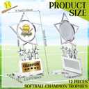 Tondiamo 12 Pcs Acrylic Champion Trophy, Winner Prizes Champion Trophies Awards for Sports Competition Prizes Souvenir Gift Decoration