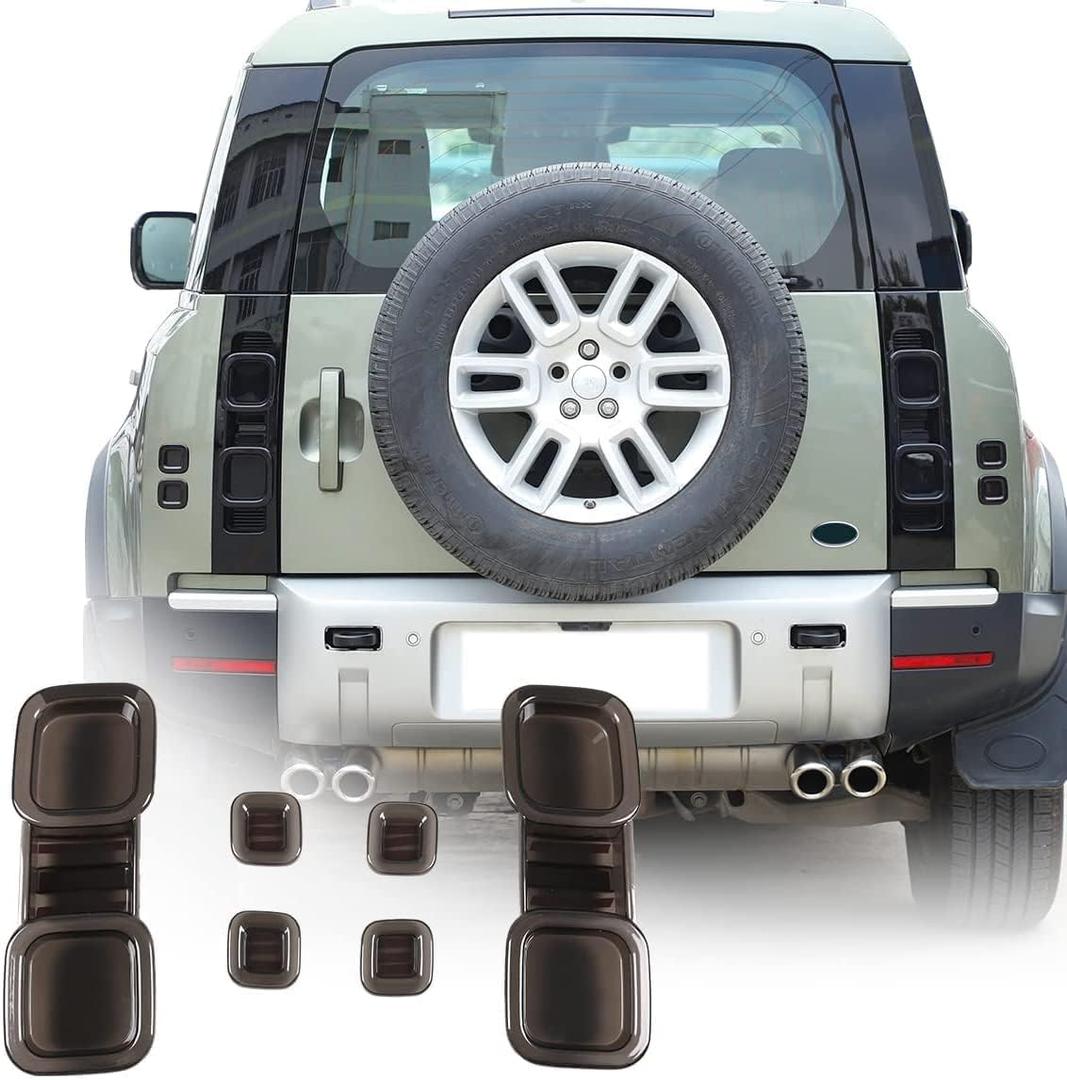 YIWANG ABS Black Car Exterior Taillight Protection Cover Accessories for Land Rover Defender 90 110 130 2020-2025