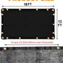 E.share 40%-50% Black Sun Shade Cloth for Garden - 12Ft X 18Ft Mesh Tarp with Grommets for Vegetables, Greenhouse, Plants, Patio, Chicken Coop, Barn & Kennel