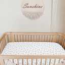 Mini Crib Sheets for Baby Boy Girl 2 Pack, Neutral Mini Crib Mattress Sheet 24" x 38", Muslin Nursery Bedding Soft and Breathable Comfort (Bluebell Bloom & Light Blue)